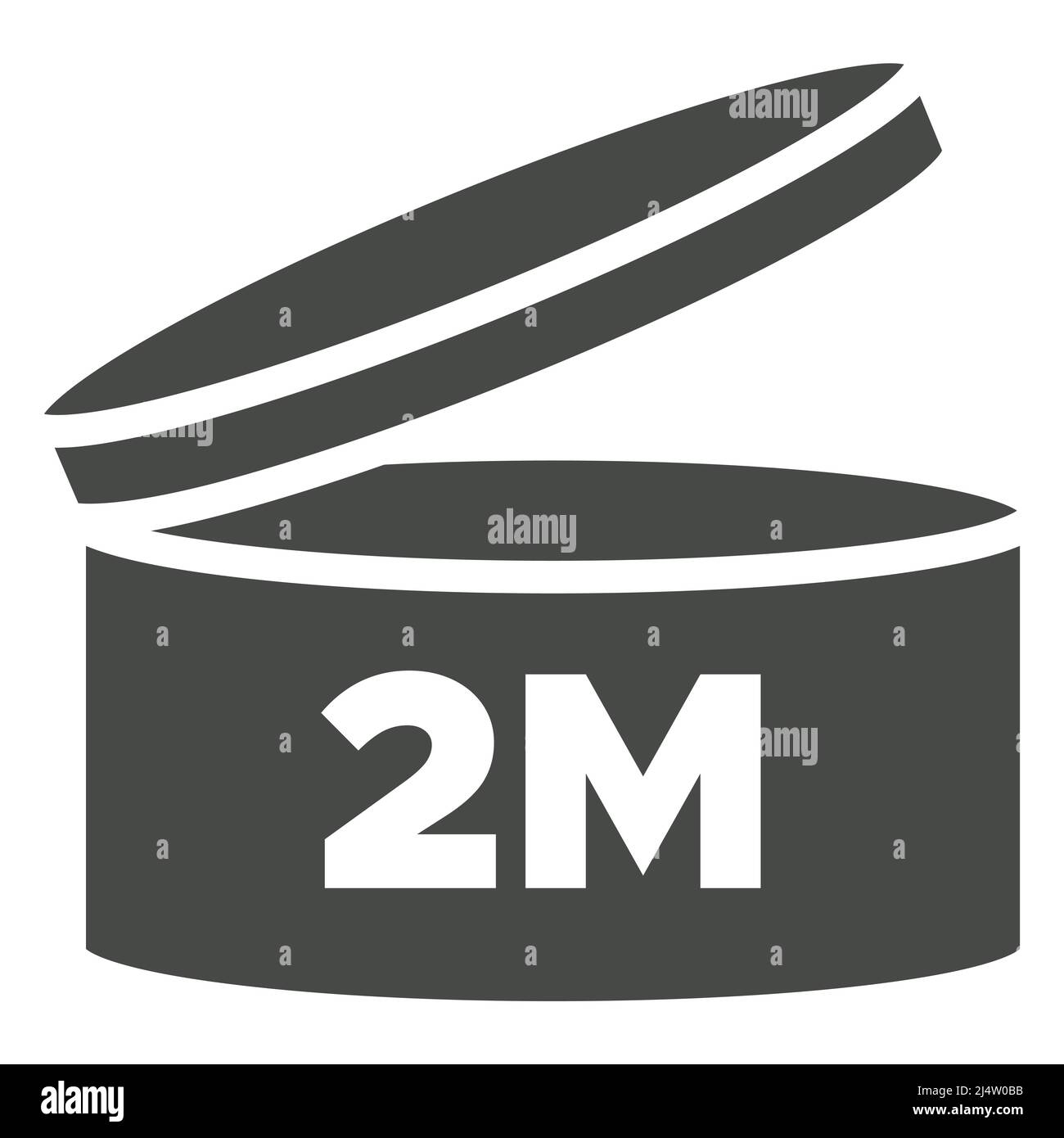 2 m Pao vector symbol. Period after opening icon. Cosmetic open month