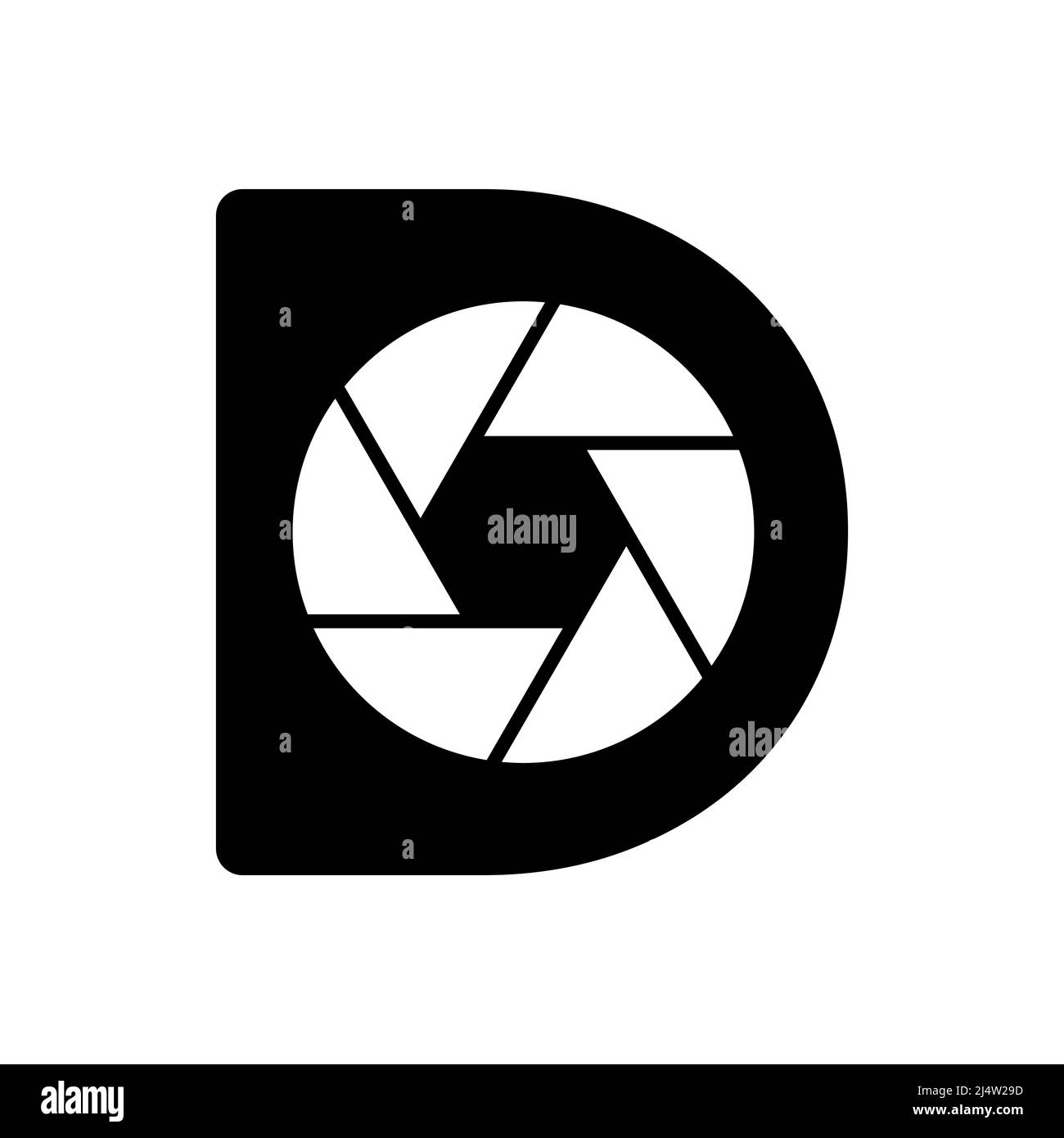 Initial Letter D Photography Logo Camera lens Concept. Photography Logo