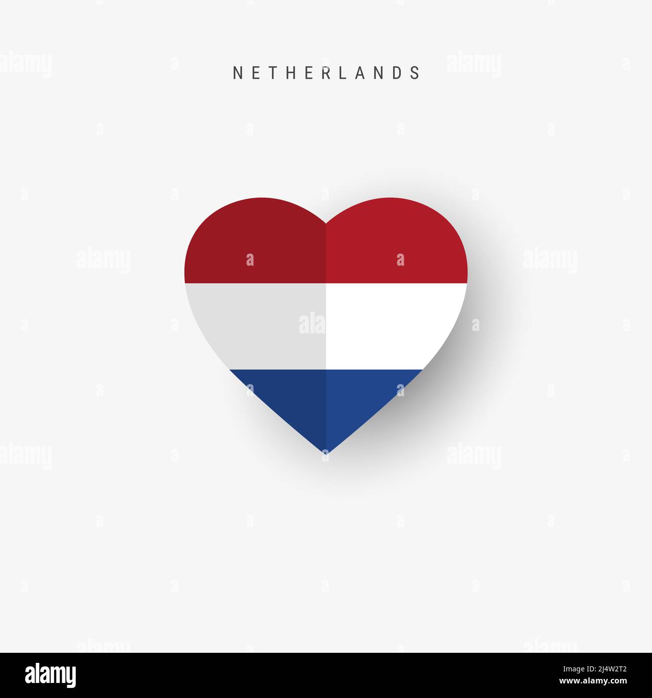 Netherlands heart shaped flag. Origami paper cut Holland national ...