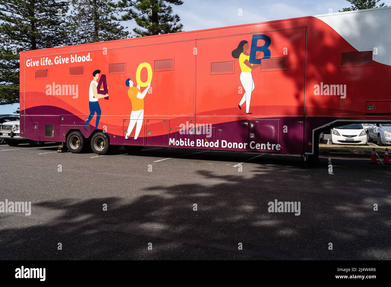 Australian Mobile Blood Donor Centre Stock Photo