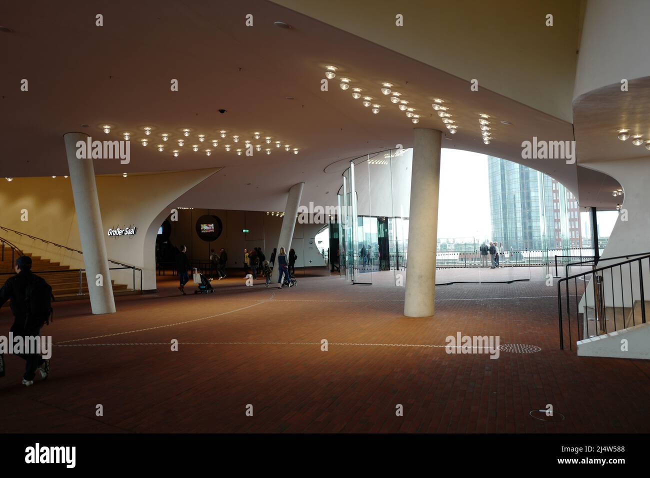 Interior design of Elbphilharmony in Hamburg Stock Photo
