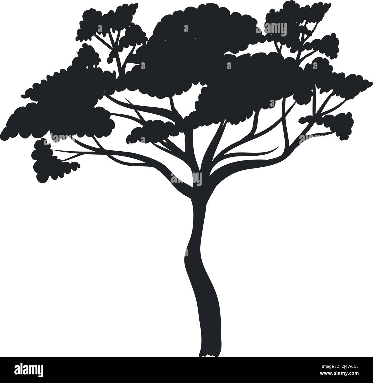 tree plant silhouette Stock Vector Image & Art - Alamy