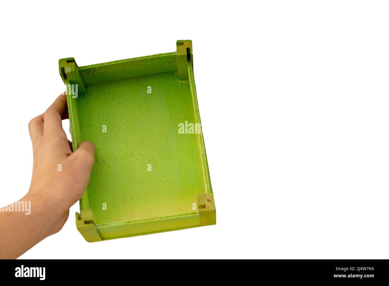 Painted Wooden Shipping Crate. Wooden Box used to ship goods and