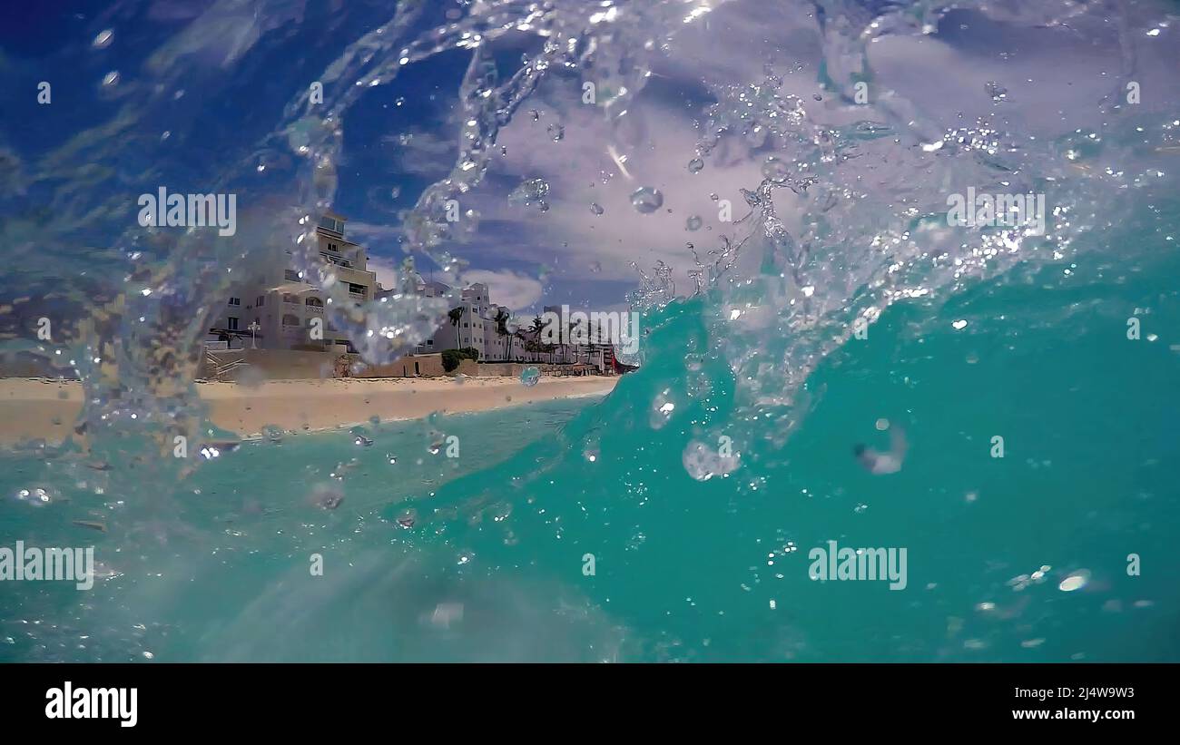 Shallow waves breaking on sand hi-res stock photography and images - Alamy