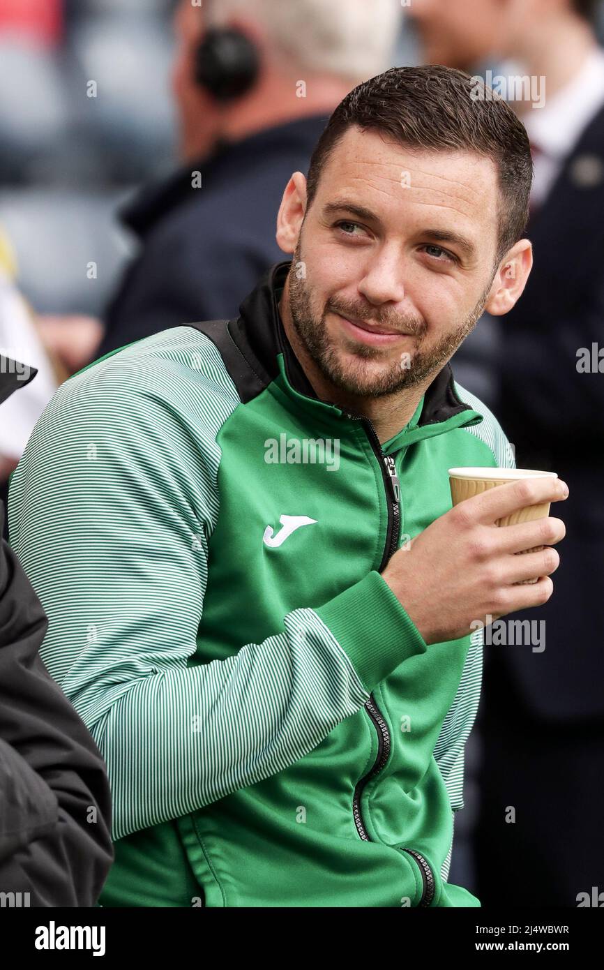 Drey Wright, professional footballer playing for Hibernian football club in the Scottish Premier league. Stock Photo