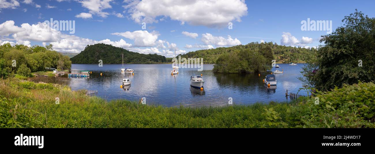 Panoramic view of Loch Lomond from Aldochlay, Scotland Stock Photo