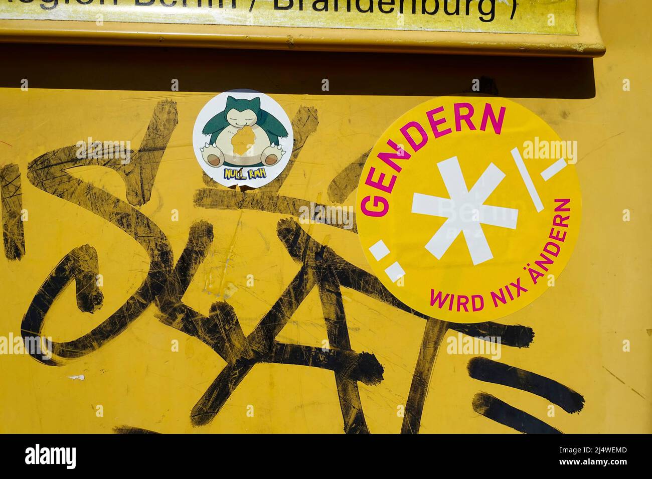 Sticker, Gender won't change anything, Berlin Stock Photo