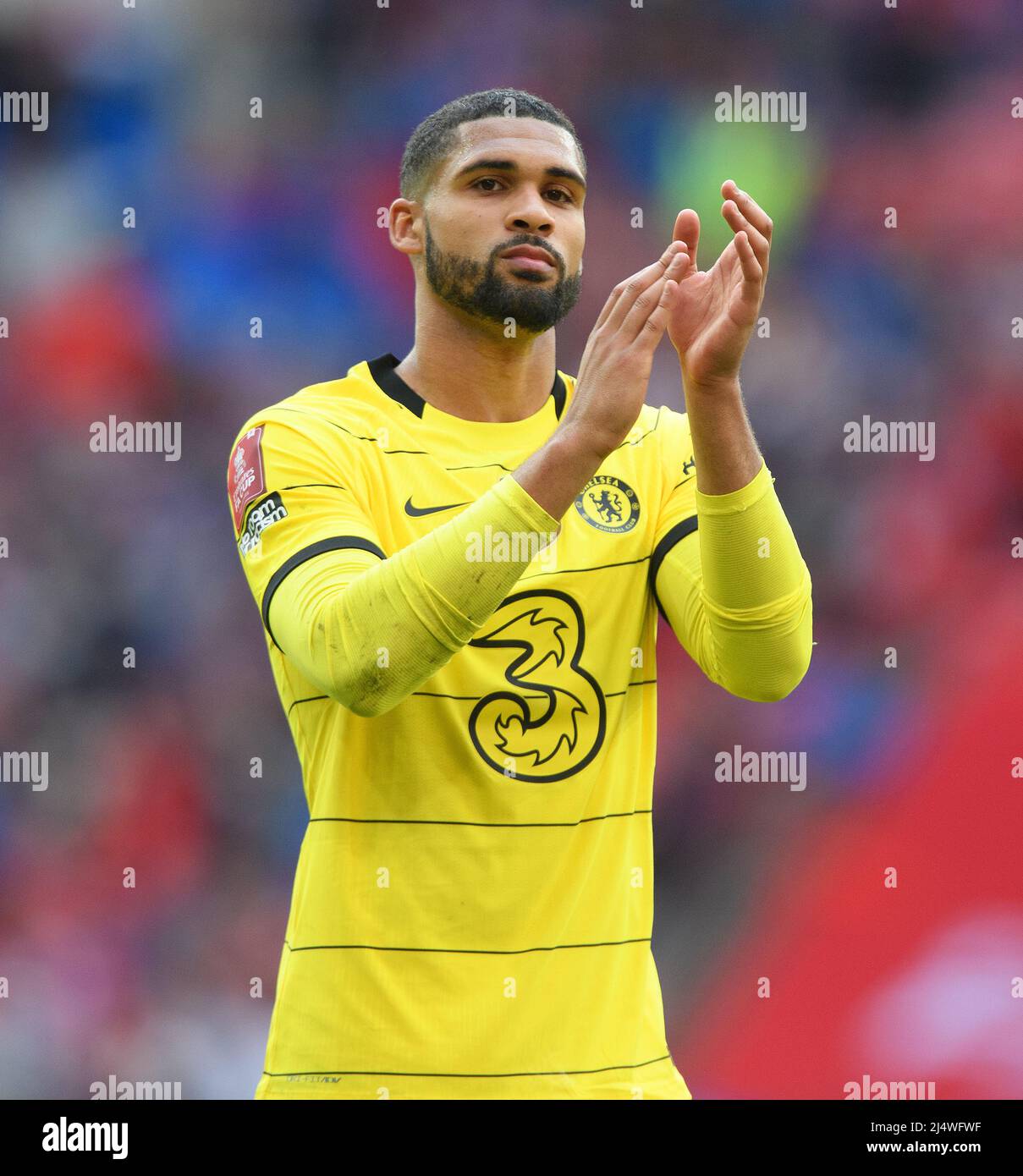 London, UK. 17th Apr, 2022. 17 April 2022 - Chelsea v Crystal Palace - Emirates FA Cup - Semi Final - Wembley Stadium Ruben Loftus-Cheek after the FA Cup Semi-Final against Crystal Palace Picture Credit : Credit: Mark Pain/Alamy Live News Stock Photo