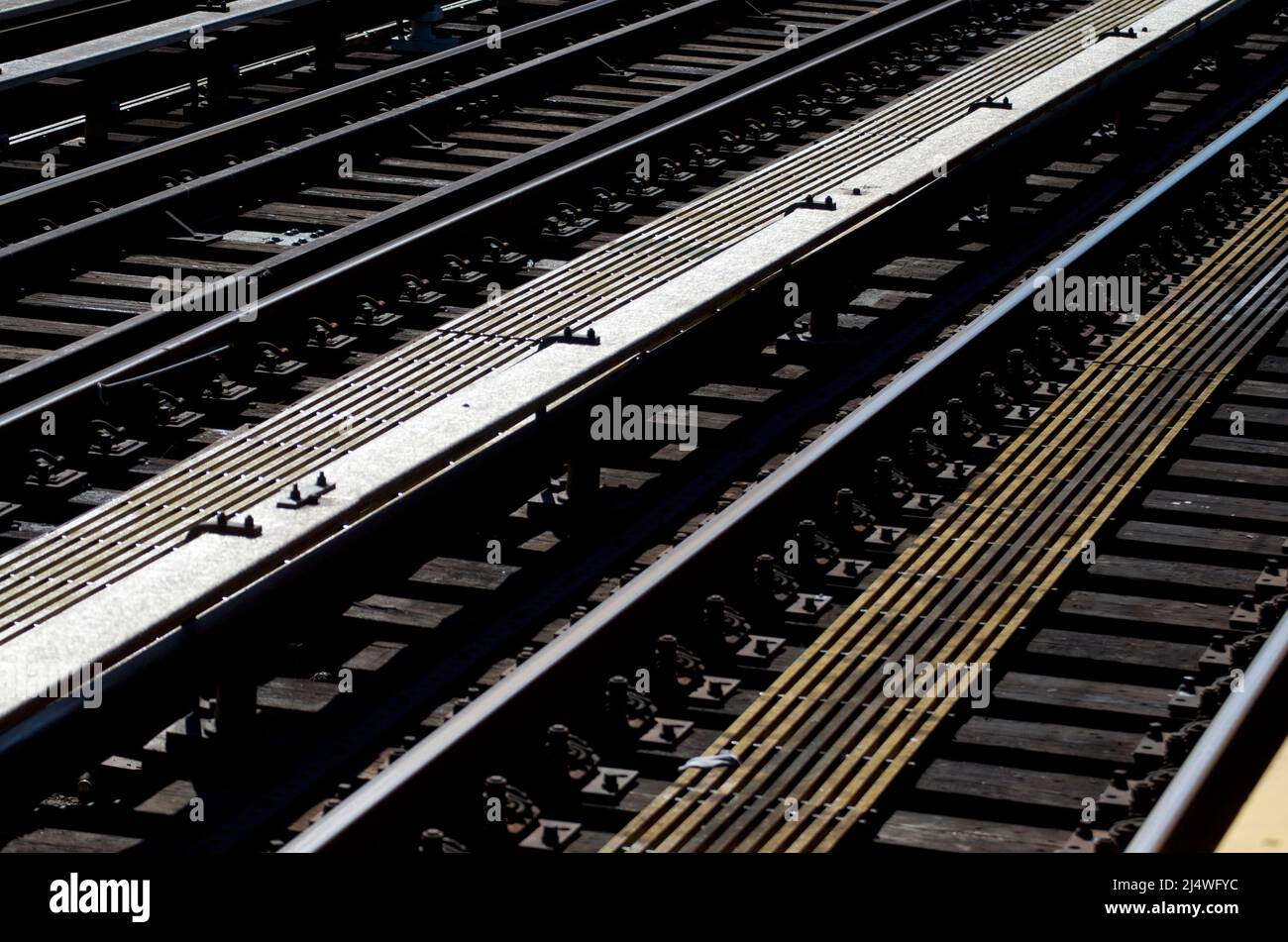 Subway Rail Line in New York City Stock Photo - Alamy