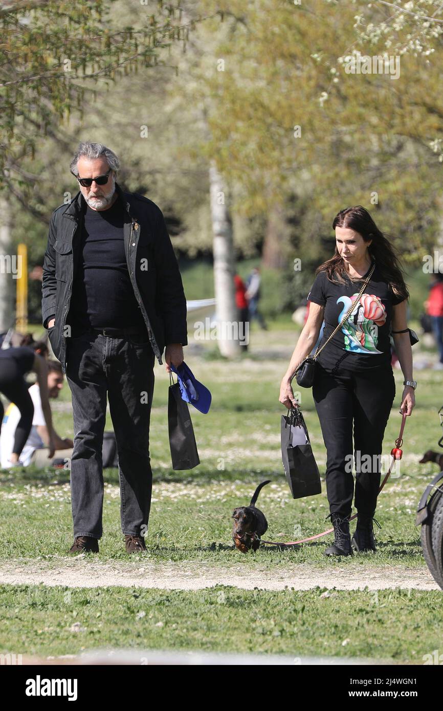 Rome, Italy. 16th Apr, 2022. Rome, Max Tortora at the park with his ...