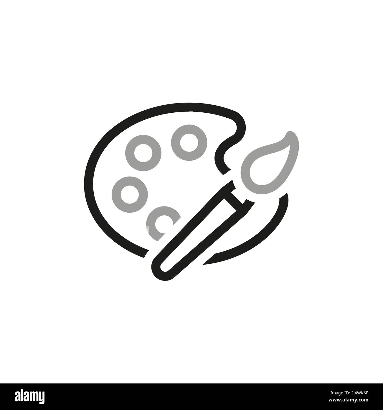 Simple Brushes and Painting Related Vector Line Icons Stock Vector ...