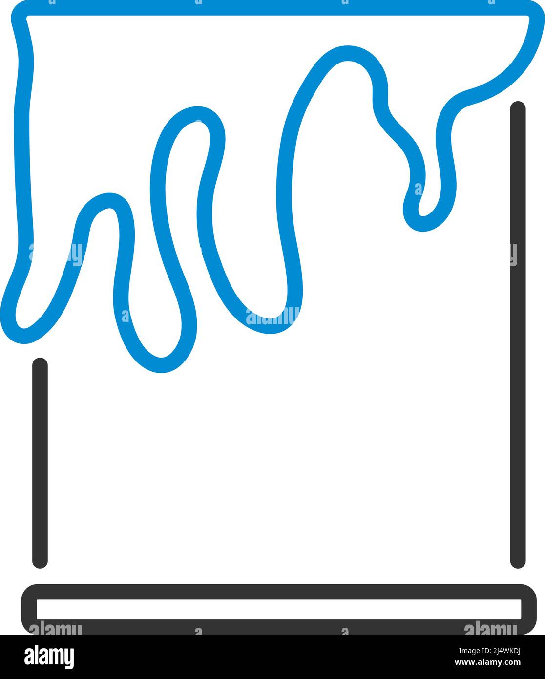 Paint Can Icon. Bold outline design with editable stroke width. Vector