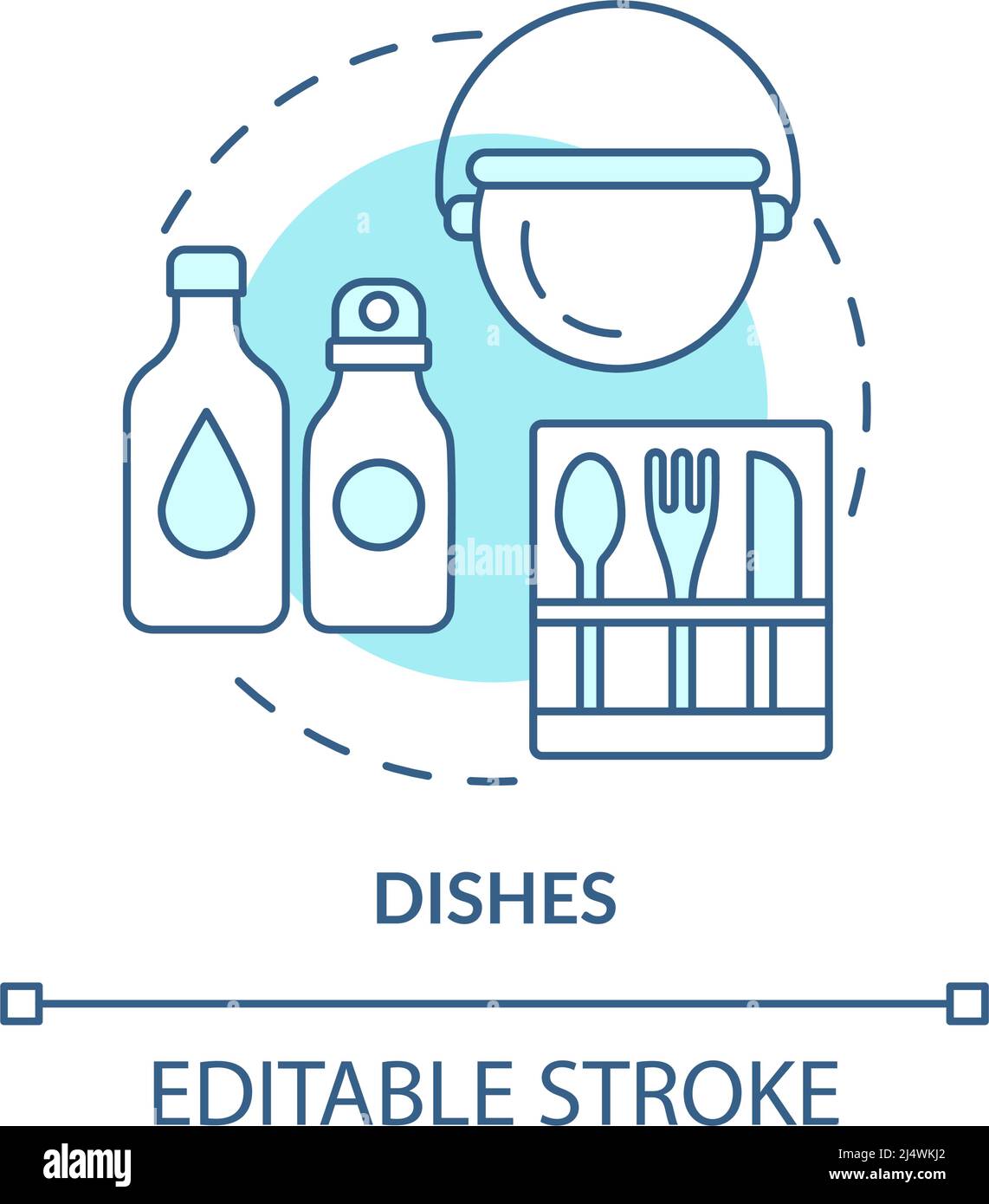 Dishes turquoise concept icon Stock Vector Image & Art - Alamy