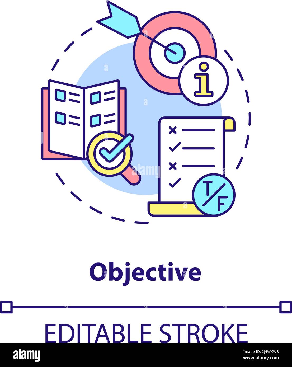 Objective concept icon Stock Vector Image & Art - Alamy