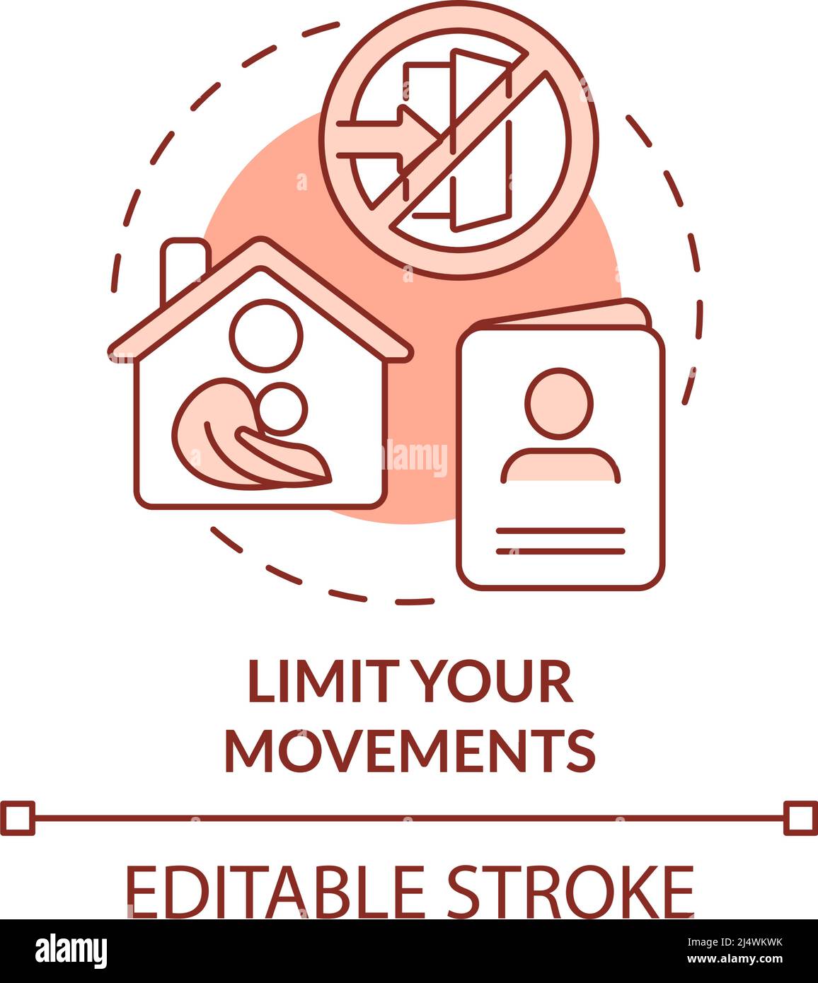 Limit your movements terracotta concept icon Stock Vector Image & Art ...