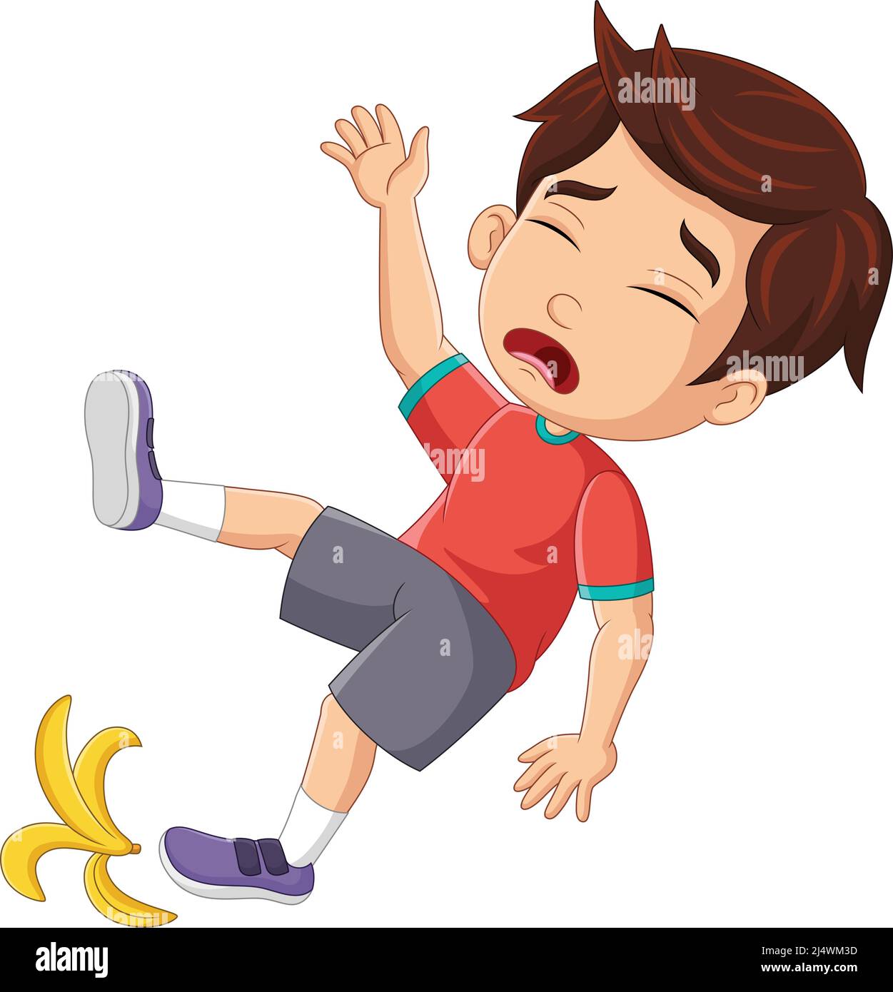 Boy fell Stock Vector Images - Alamy