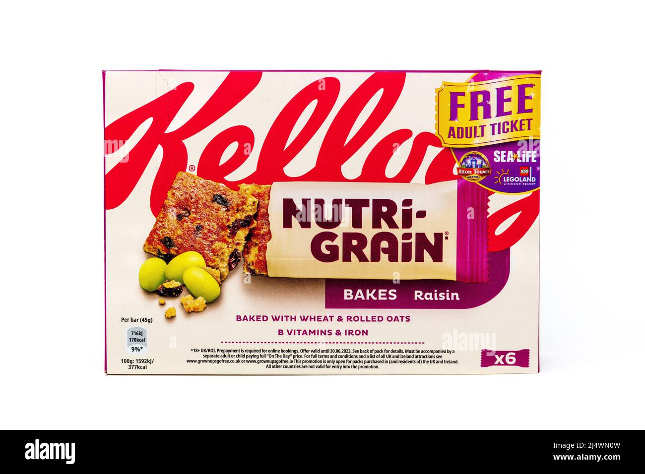 Kellogg's NutriGrain Raisin Stock Photo Alamy