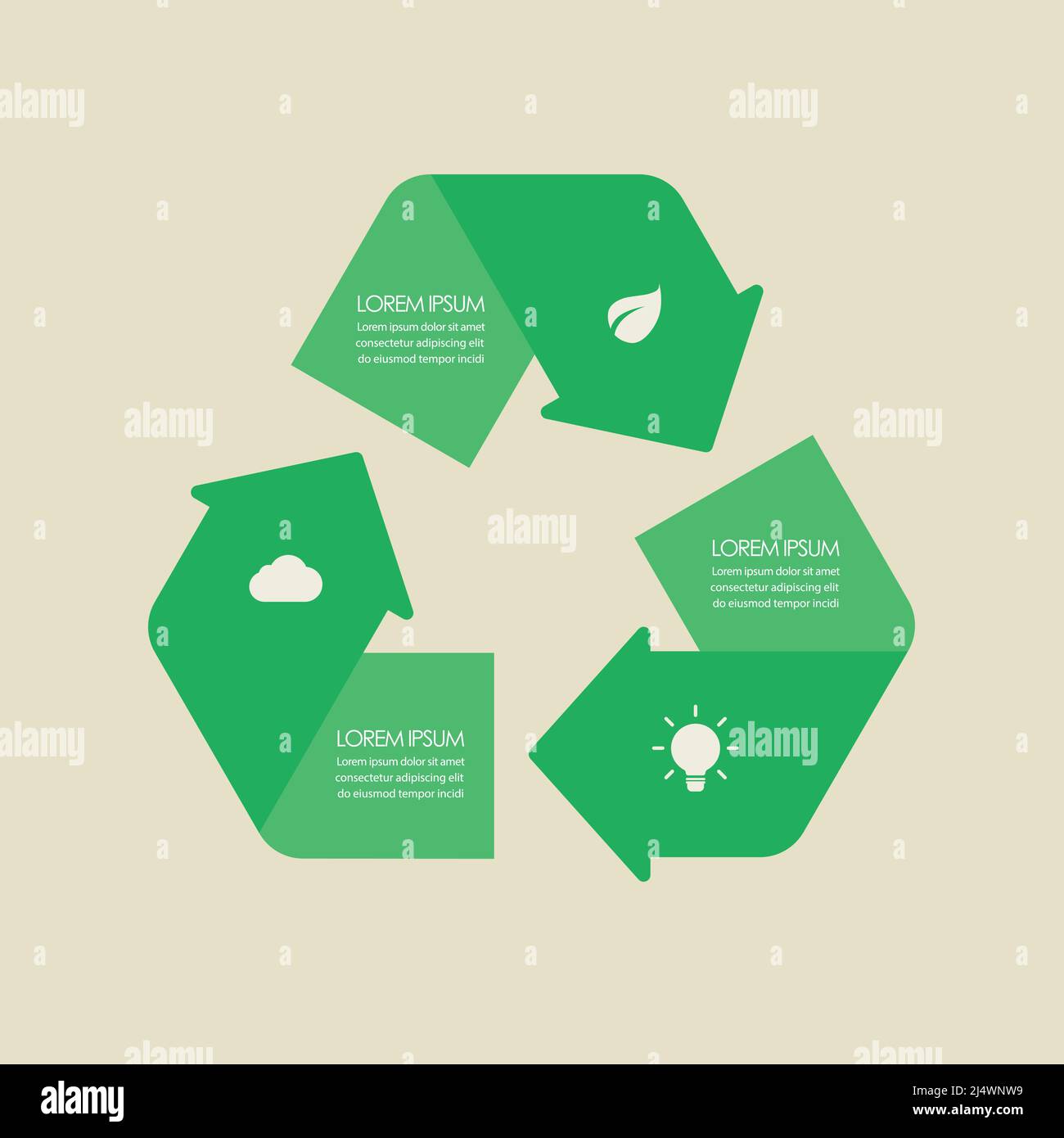 Environment Infographic Recycle Symbol. Vector Illustration Stock Vector