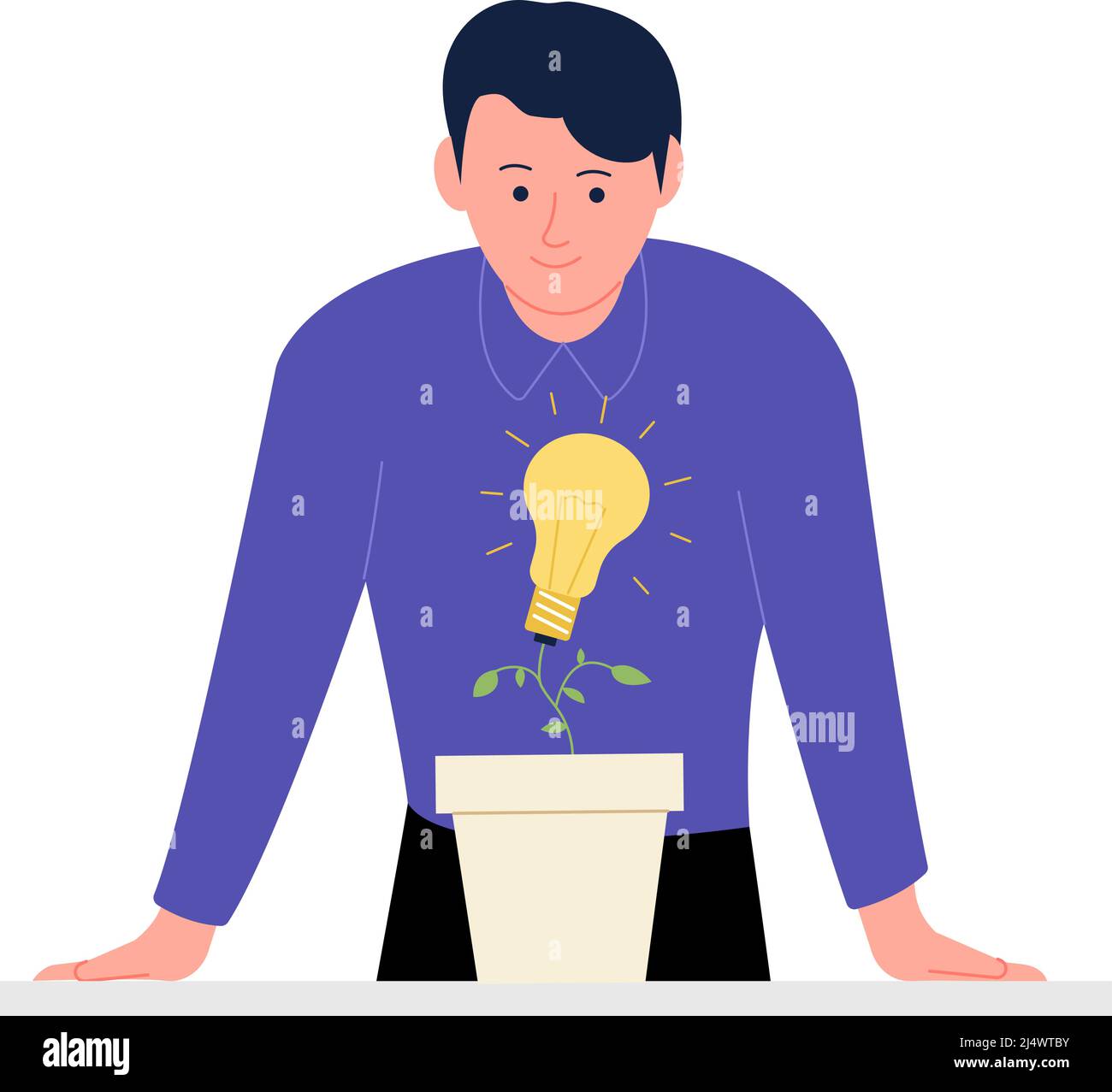 Thinking man in cartoon hi-res stock photography and images - Alamy