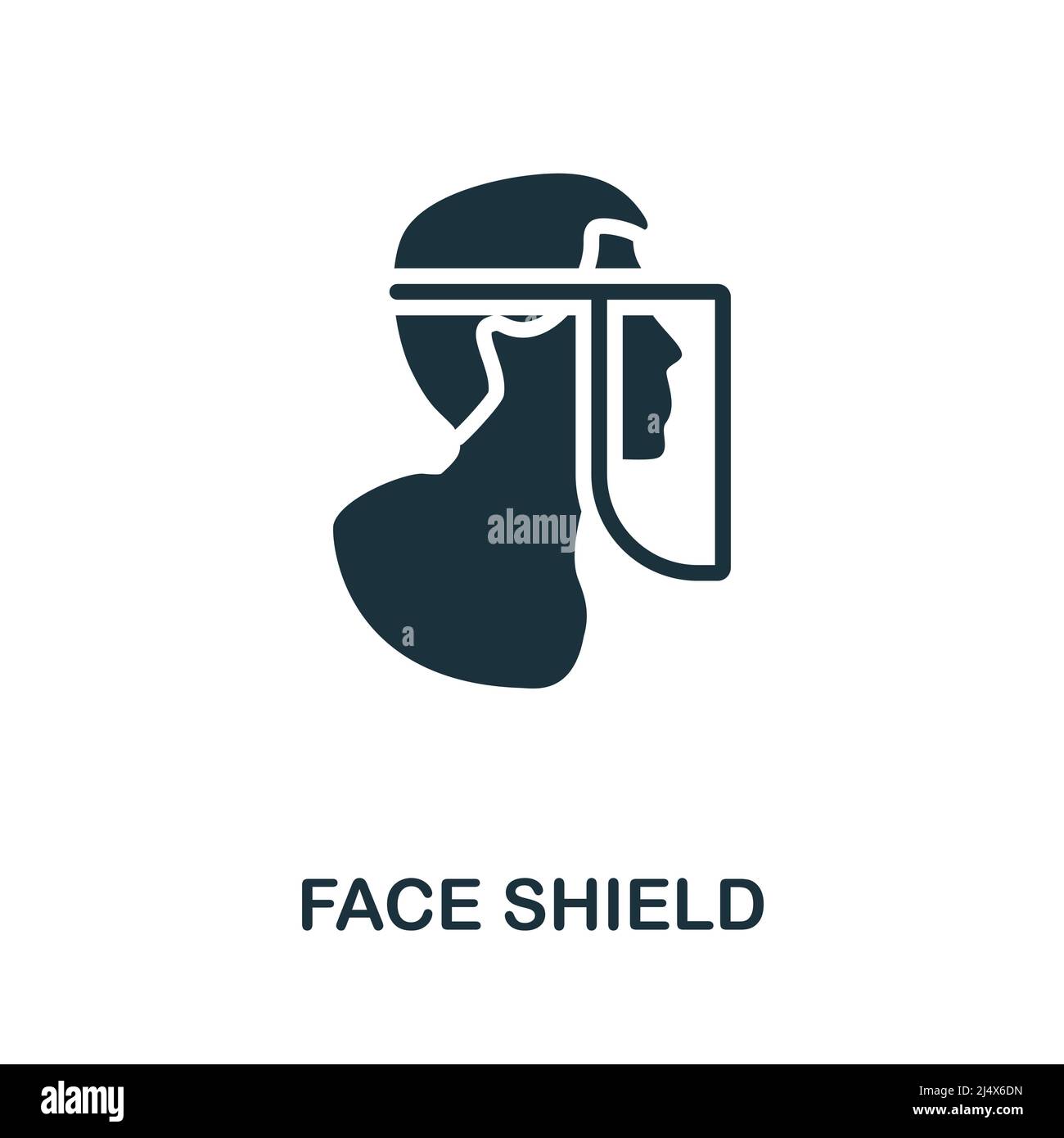 Face Shield icon. Monochrome simple Face Shield icon for templates, web design and infographics Stock Vector
