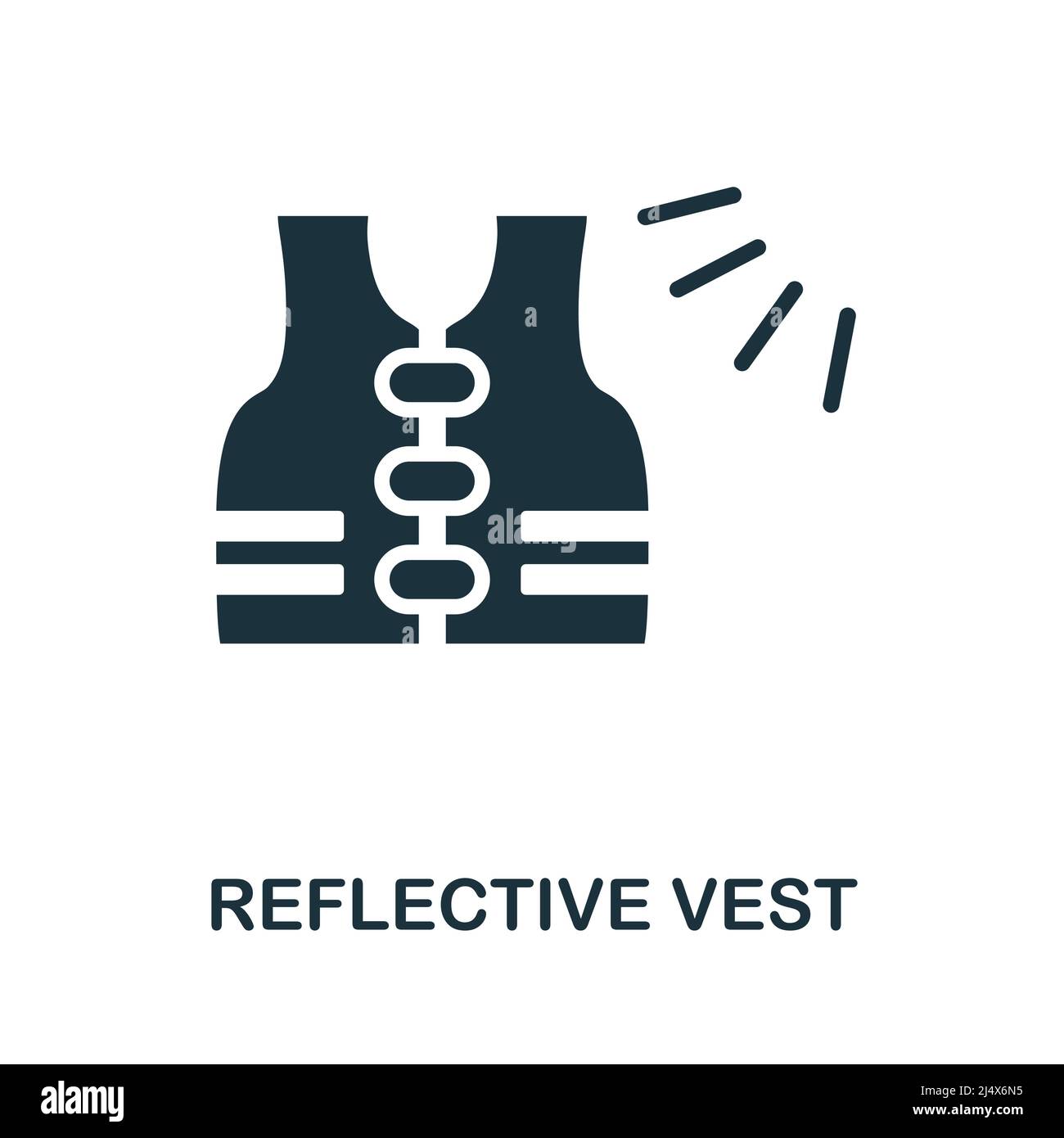 Reflective Vest icon. Monochrome simple Reflective Vest icon for templates, web design and infographics Stock Vector