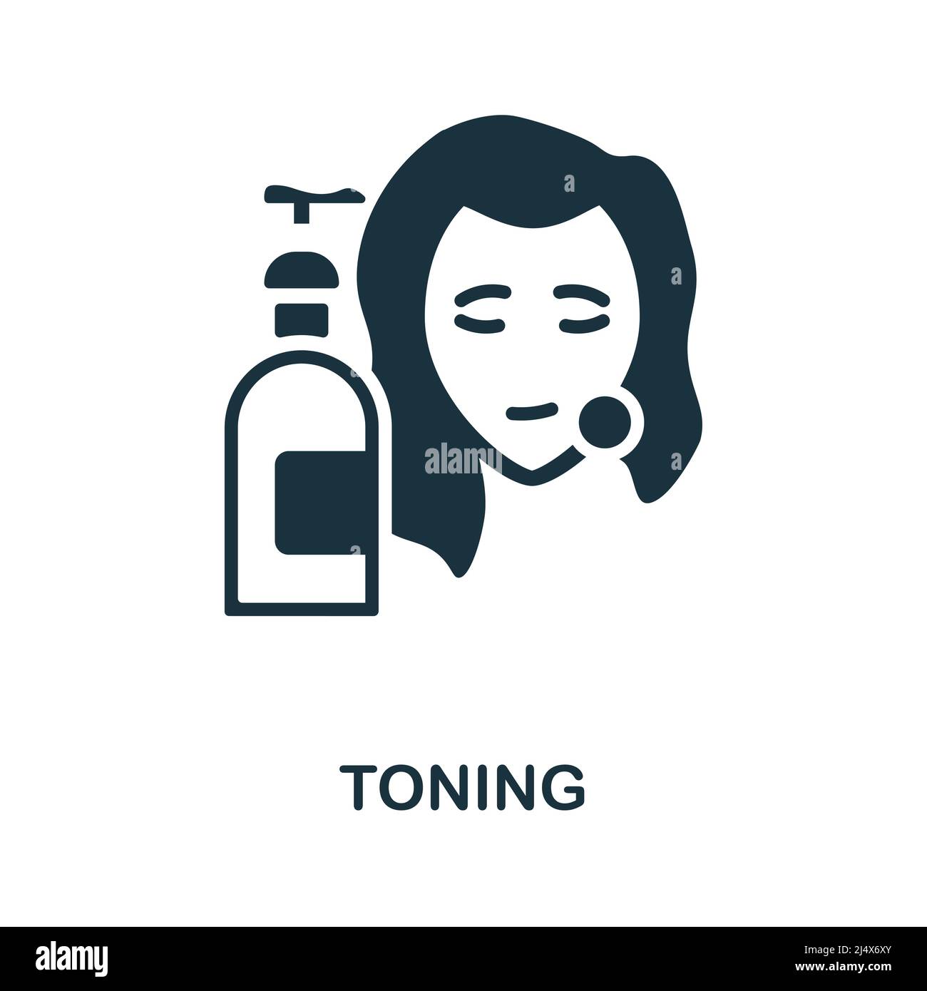 Toning icon. Simple element from skin care collection. Creative Toning icon for web design, templates, infographics and more Stock Vector