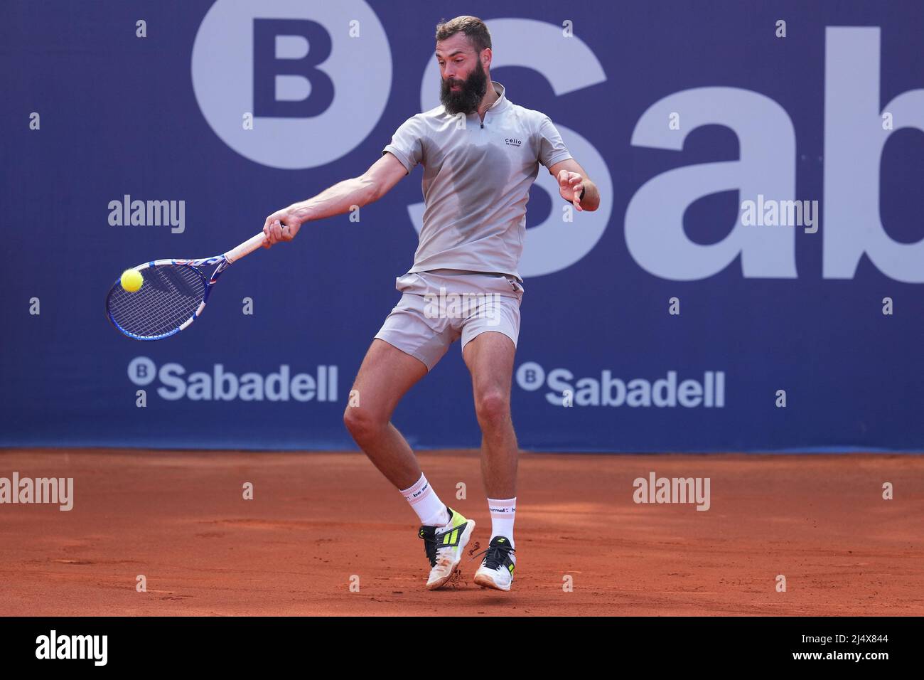 Barcelona, Spain. 18th Apr, 2022. Benoit Paire during the match of  Barcelona Open Banc Sabadell, Conde de Godó Trophy between Soonwooi Kwon  and Benoit Pairee played at Real Club de Tenis Barccelona