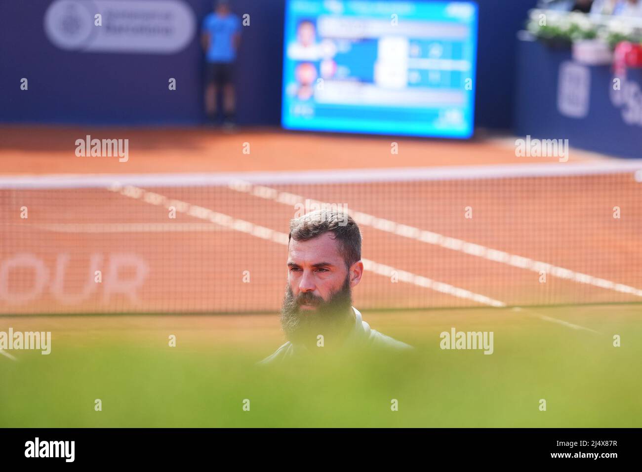 Barcelona, Spain. 18th Apr, 2022. Benoit Paire during the match of Barcelona Open Banc Sabadell, Conde de Godó Trophy between Soonwooi Kwon and Benoit Pairee played at Real Club de Tenis Barccelona on April 18, 2022 in Barcelona, Spain. (Photo by Bagu Blanco/ PRESSINPHOTOt) Credit: PRESSINPHOTO SPORTS AGENCY/Alamy Live News Stock Photo