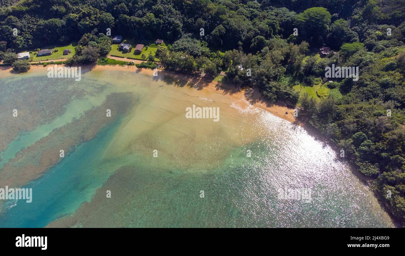Anini Beach,Kalihiwai, Hawaii, USA Stock Photo Alamy