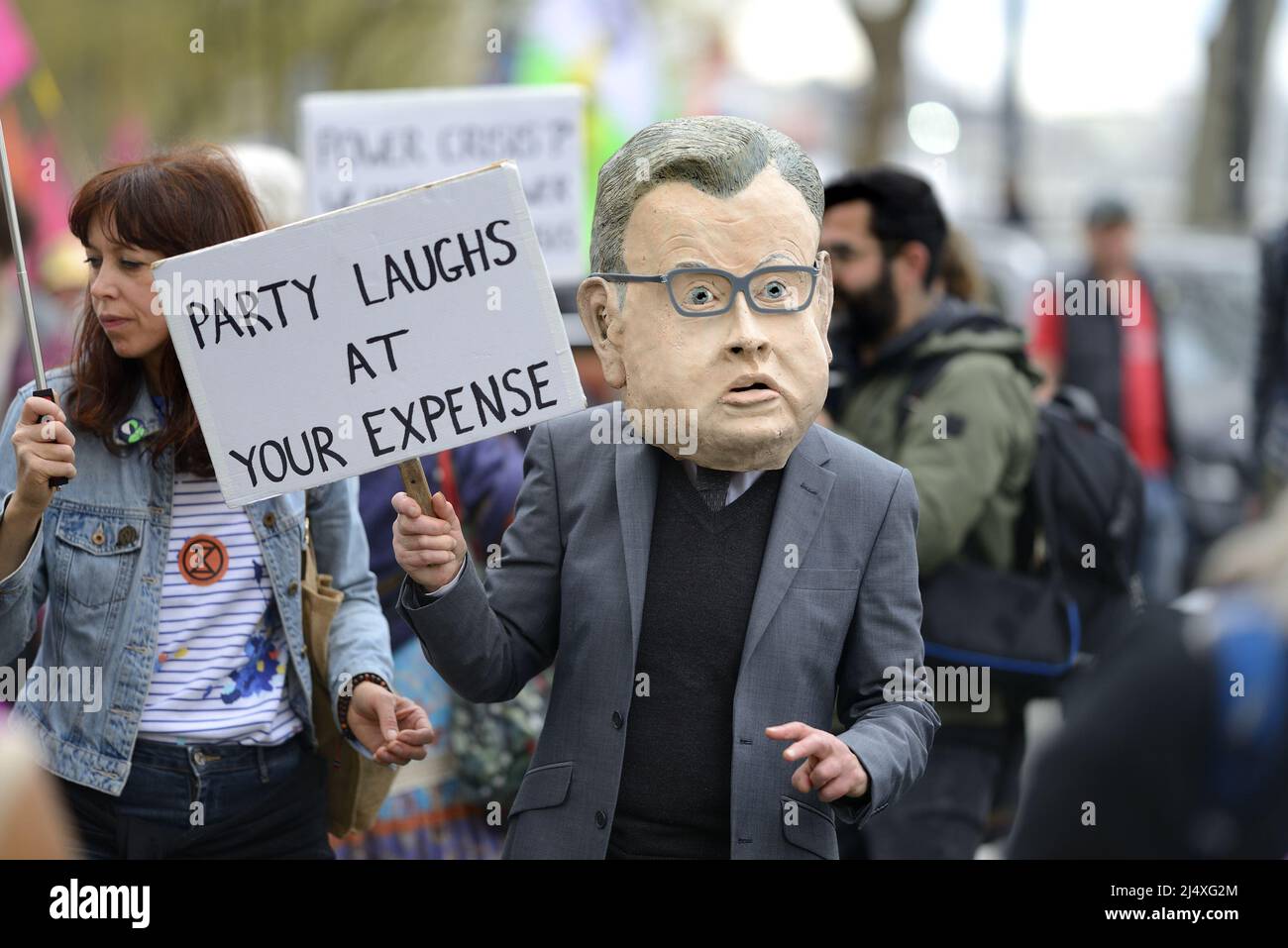 Extinction Rebellion protest march against the use of fossil fuels, 13th April 2022 Stock Photo