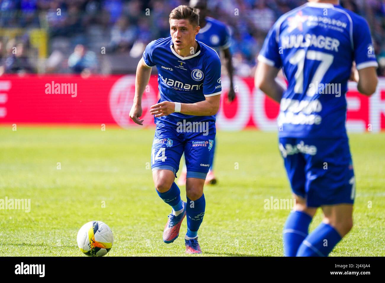 BRUSSEL, BELGIUM - APRIL 18: Alessio Castro Montes of KAA Gent during ...