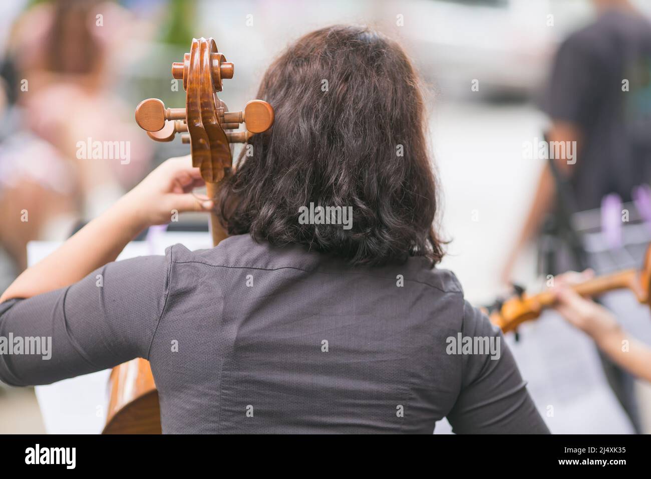 Outdoor concert performance string orchestra hi-res stock photography ...