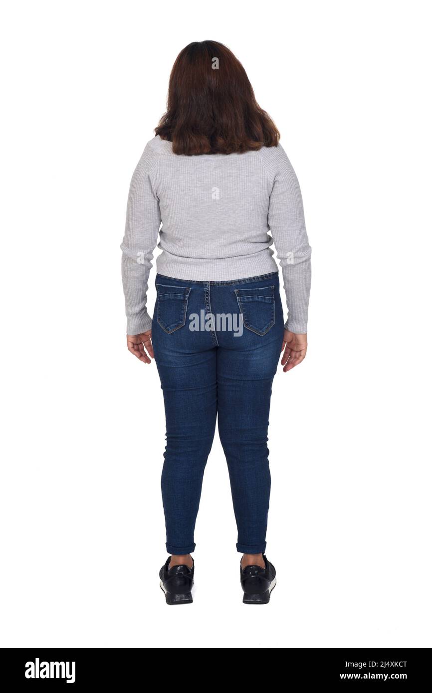 Rear view woman white hi-res stock photography and images - Alamy