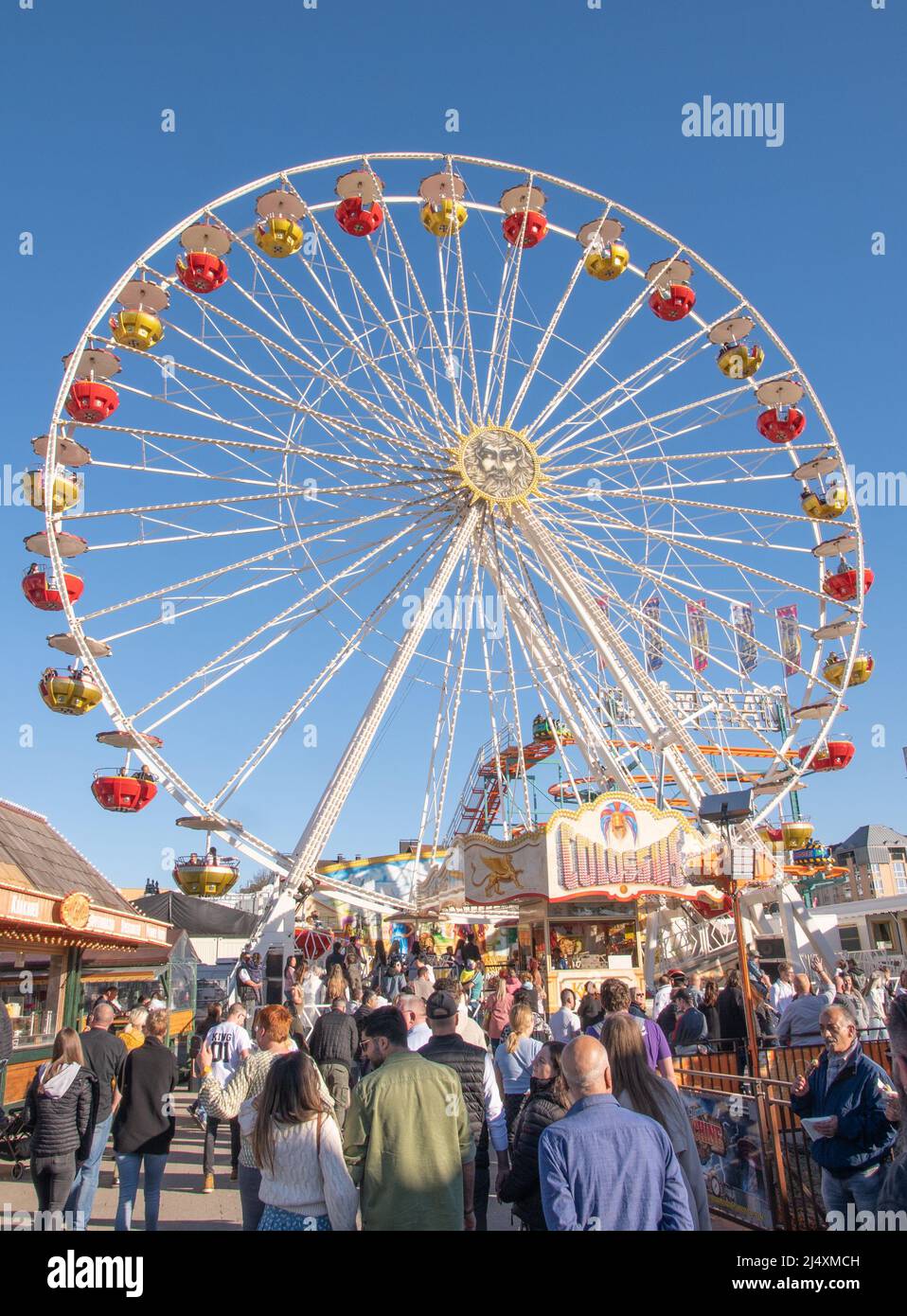 aachen April 2022: The Kirmes Oecher Bend takes place twice a year on the  Bendplatz in Aachen Stock Photo - Alamy