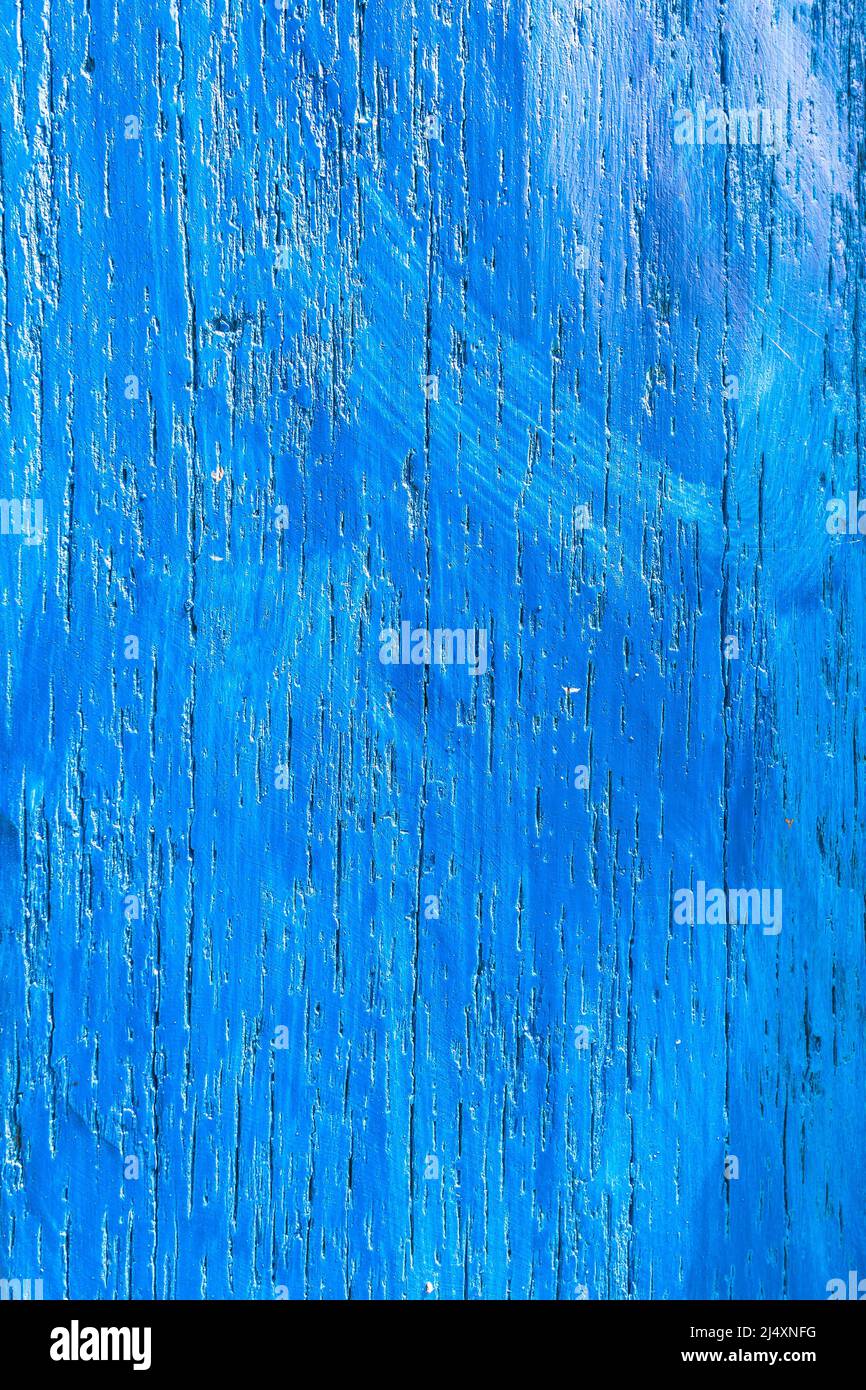 old blue wooden plank background material texture Stock Photo