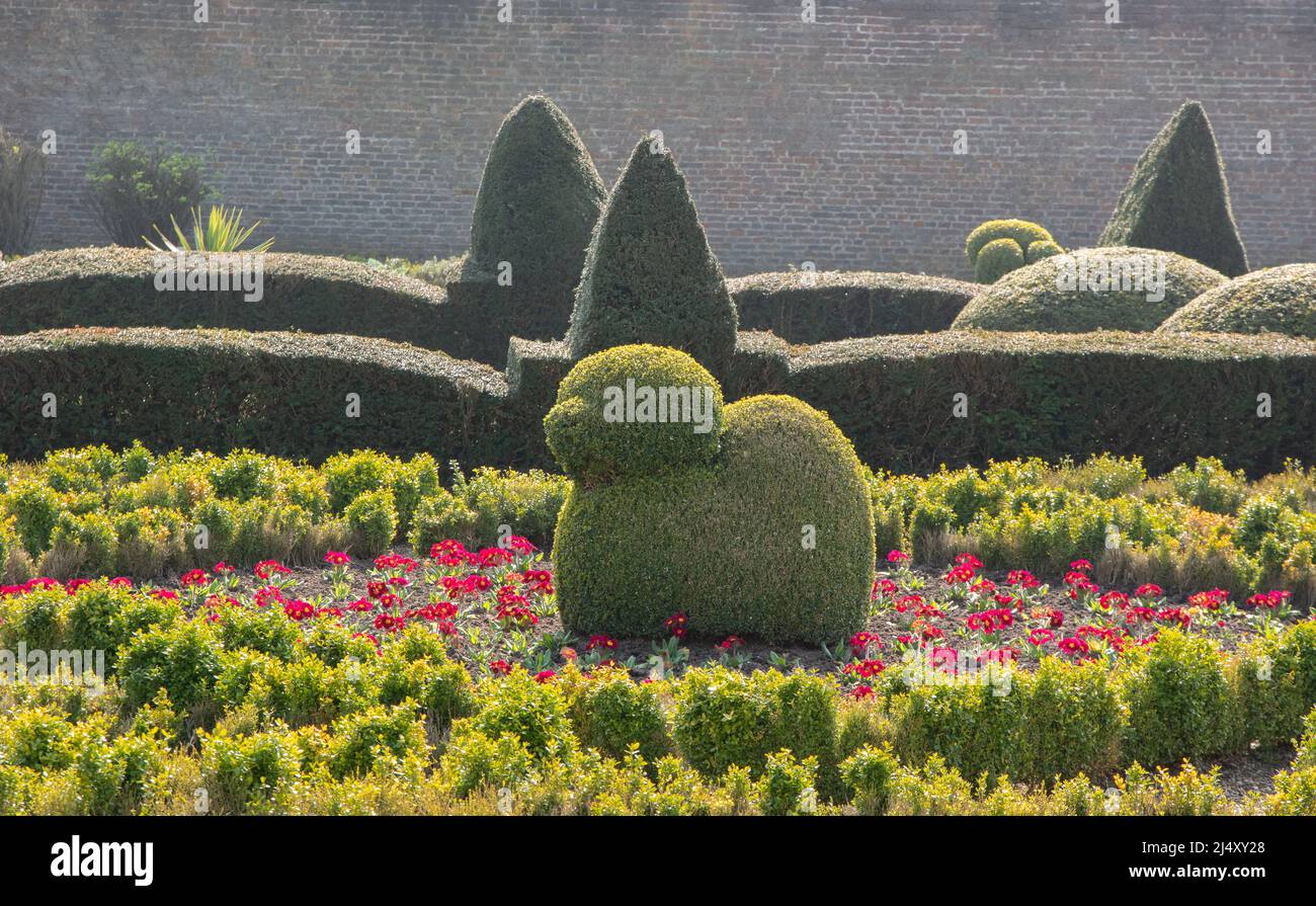 Topiary at Sewerby Hall Walled Garden Stock Photo