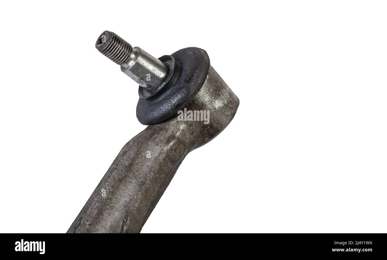 Used car ball joint isolated on white background Ball joint is the assembly connecting the