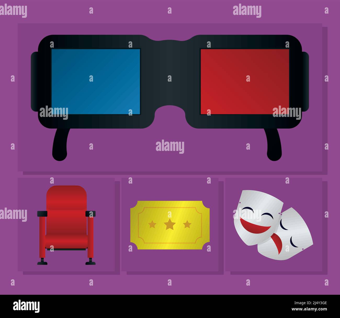 cinema icon set Stock Vector Image & Art - Alamy