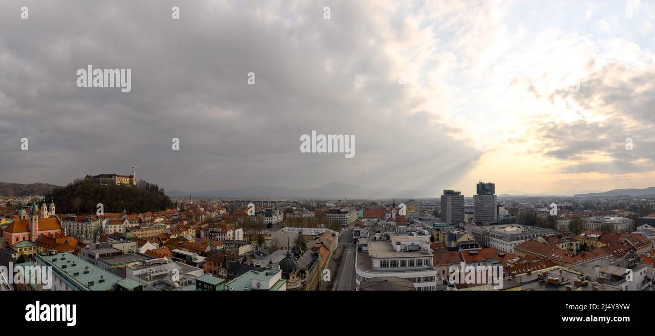 Ljubljana panoramic wide angle hi-res stock photography and images - Alamy
