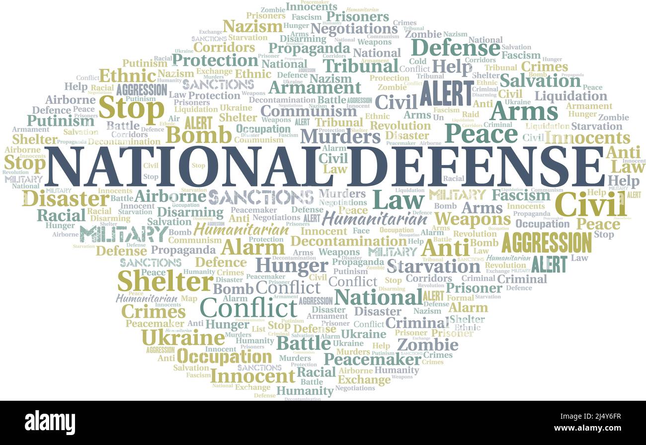 National Defense word cloud. Vector made with text only Stock Vector ...