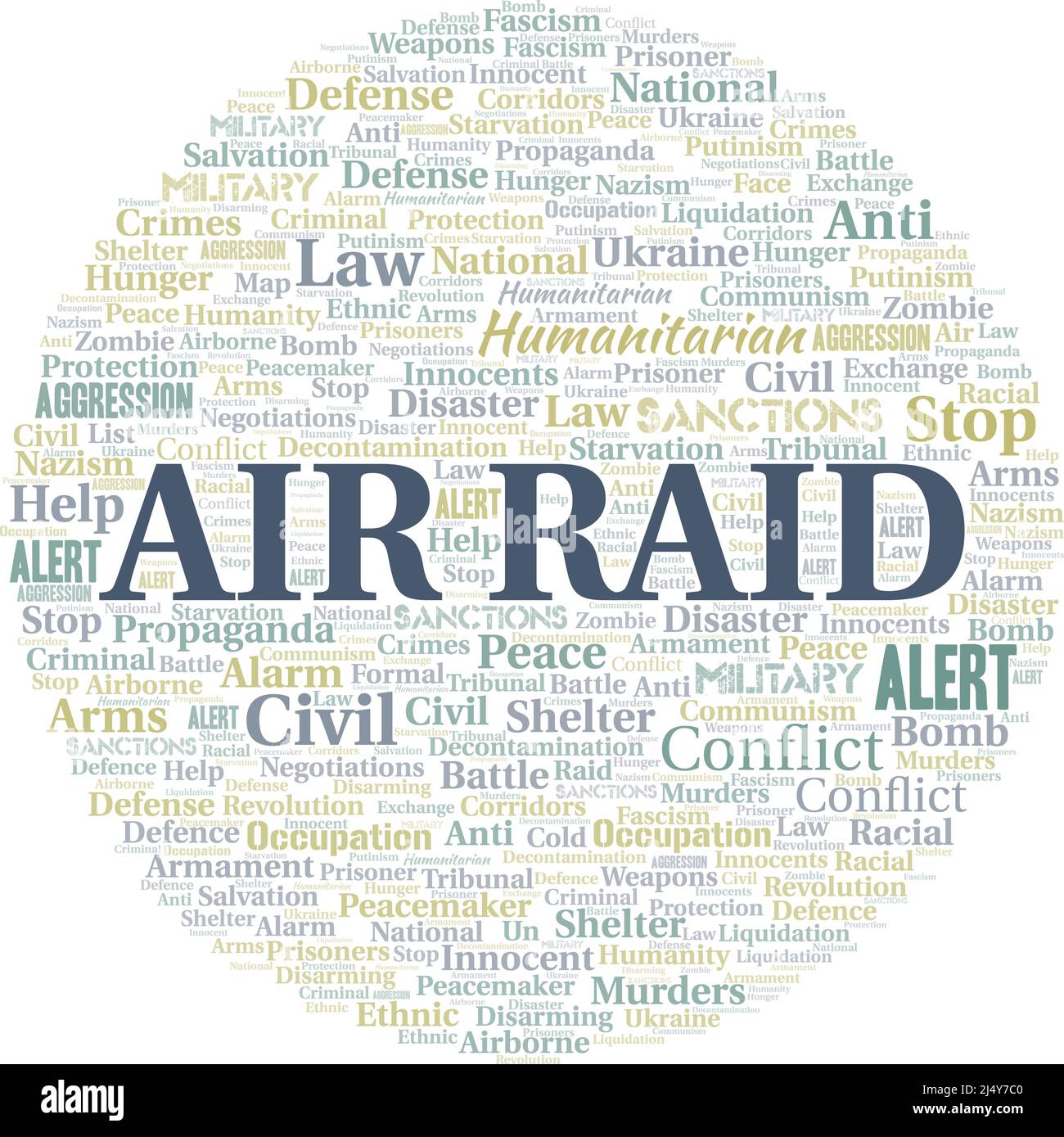 Air Raid word cloud. Vector made with text only Stock Vector Image
