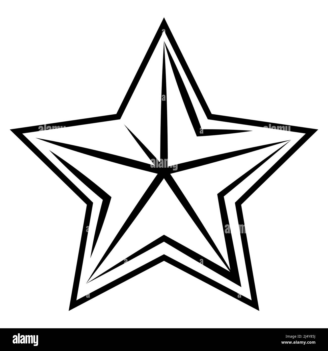 Vintage decorative star. Icon in abstract style. Decorative element for design. Stock Vector