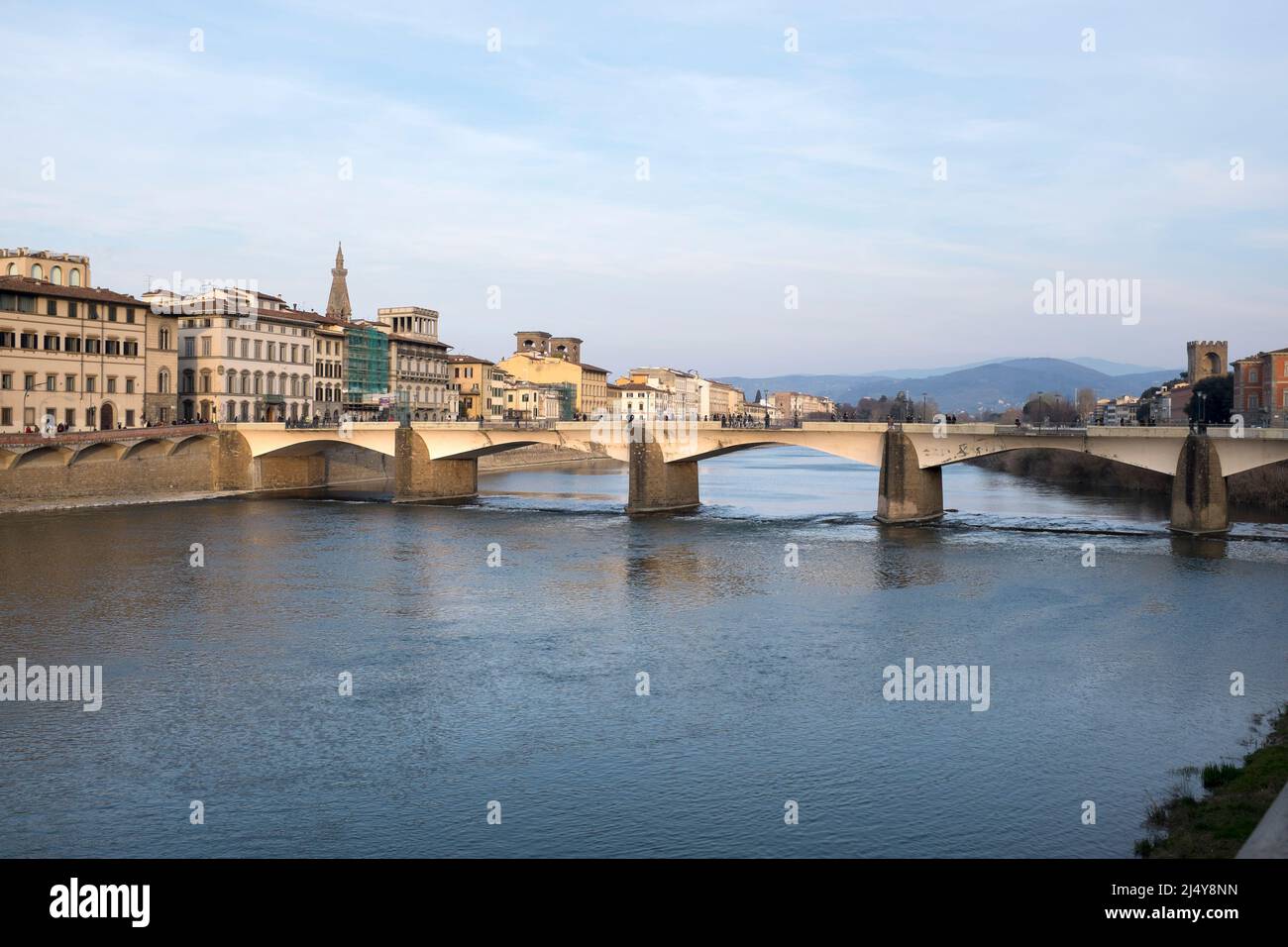 Ponte Alle Grazie Florence Italy Stock Photo