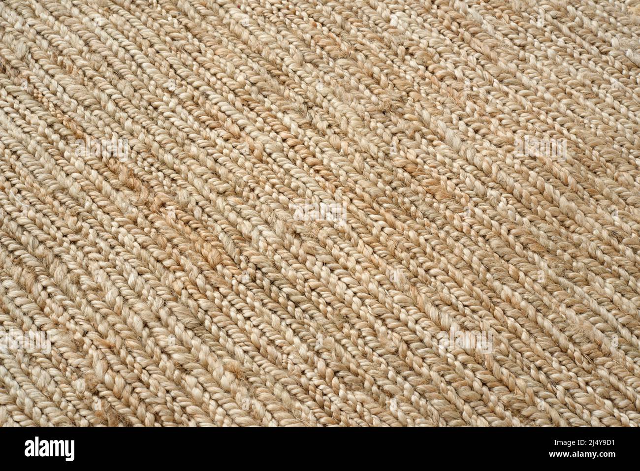 Natural coir fibres made into a floor covering. Stock Photo