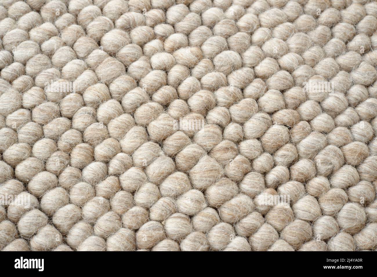Natural fibres made into a floor covering. Stock Photo
