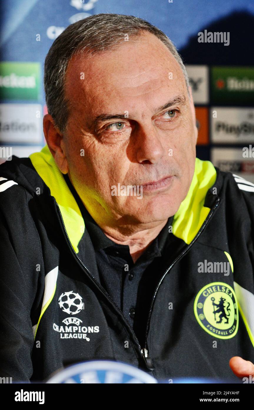 Avram Grant, Champion's League Press Conference, Stamford Bridge ...