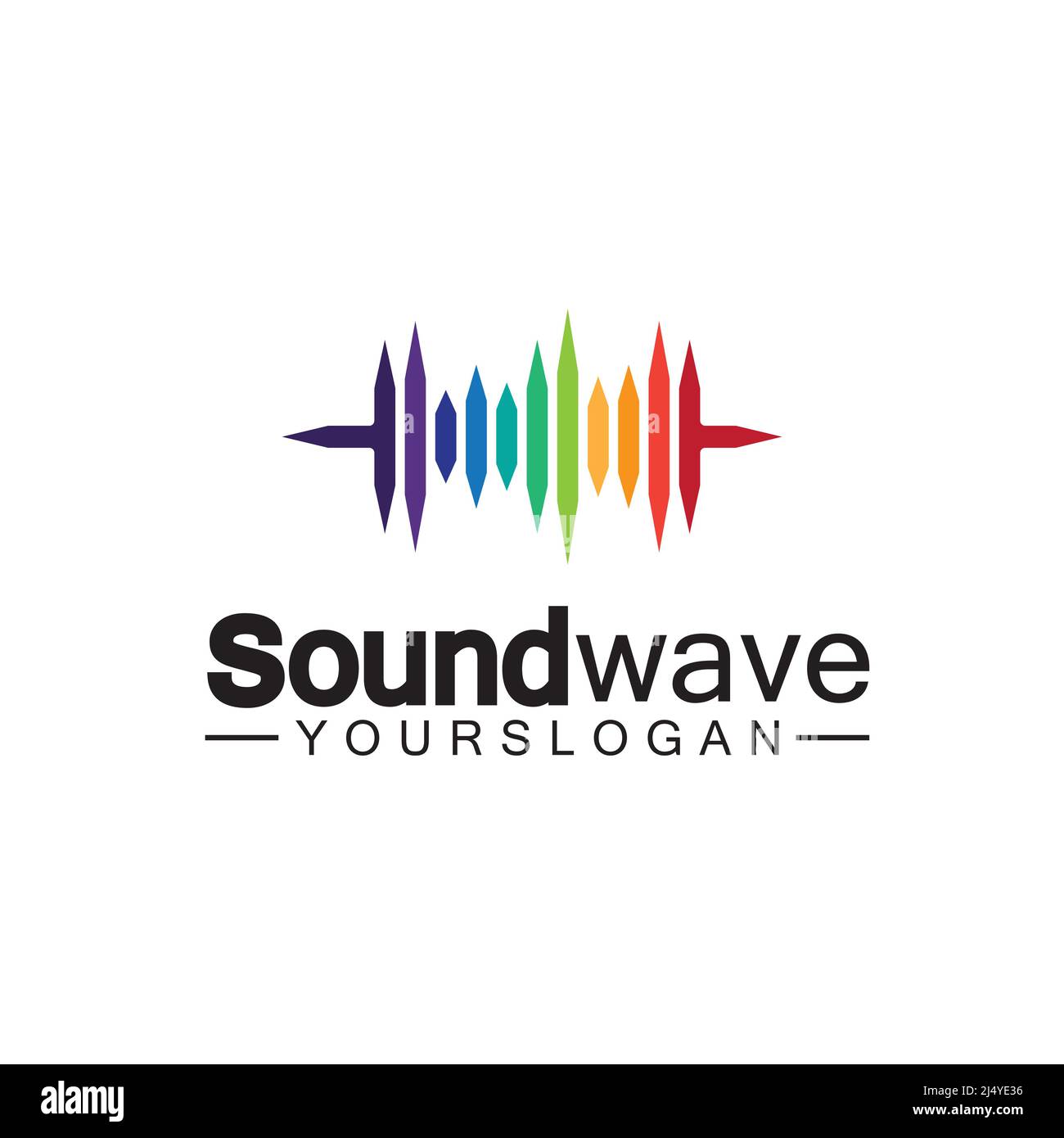 Sound wave logo and symbol vector Stock Vector