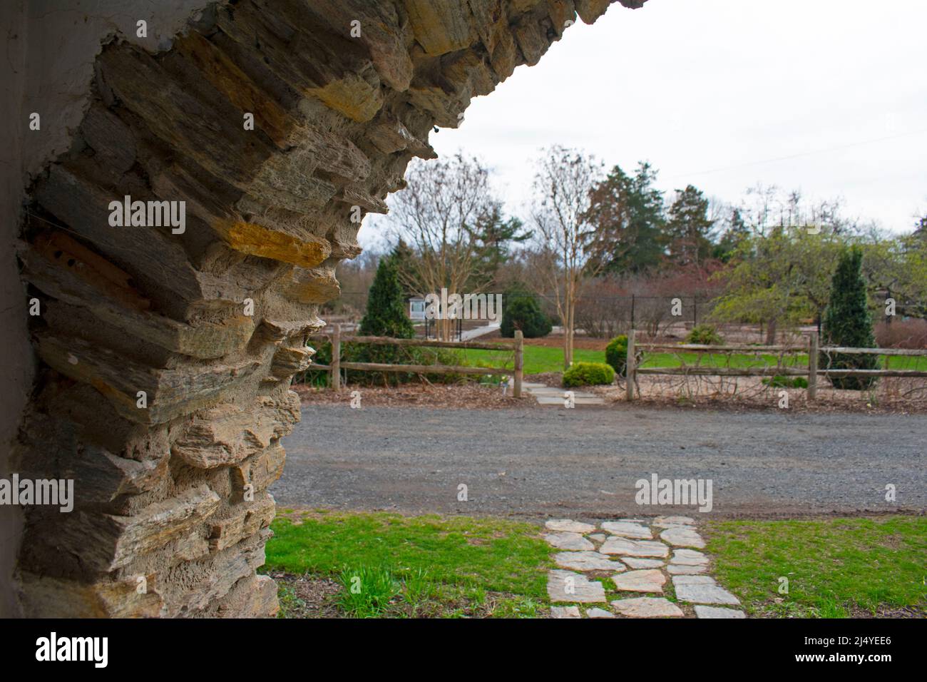 Rose garden in Colonial Park, Franklin, New Jersey, viewed from the
