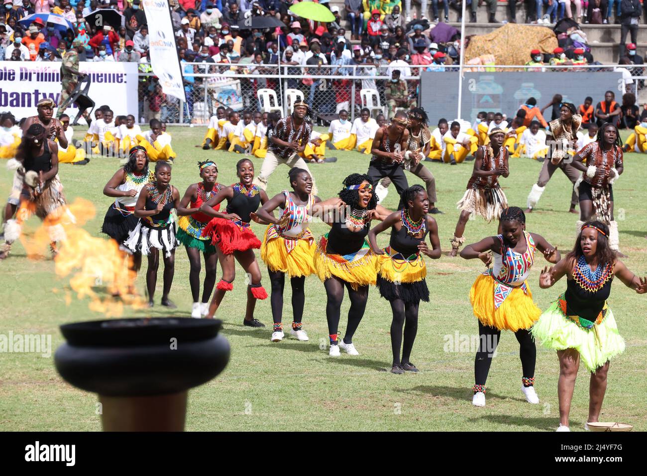 Bulawayo, Zimbabwe. 18th Apr, 2022. Dancers perform during the