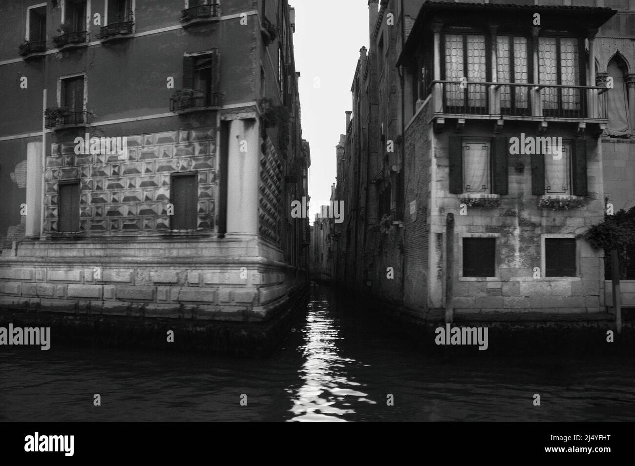 Buildings along Canal, Venice, Italy Stock Photo